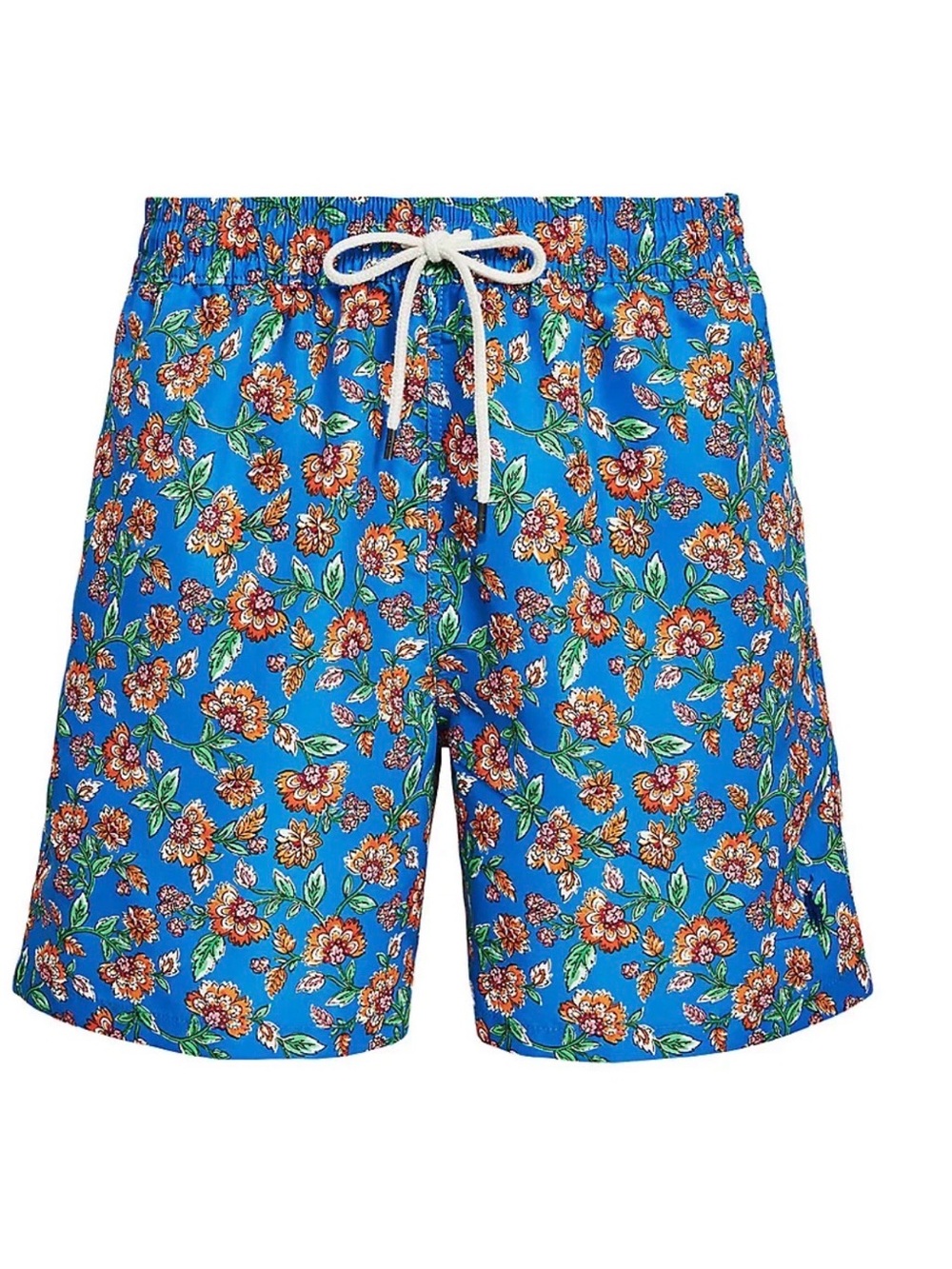 Polo Ralph Lauren Men's Blue Orange Floral Swim Trunks Shorts size L
